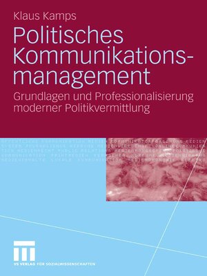 cover image of Politisches Kommunikationsmanagement
